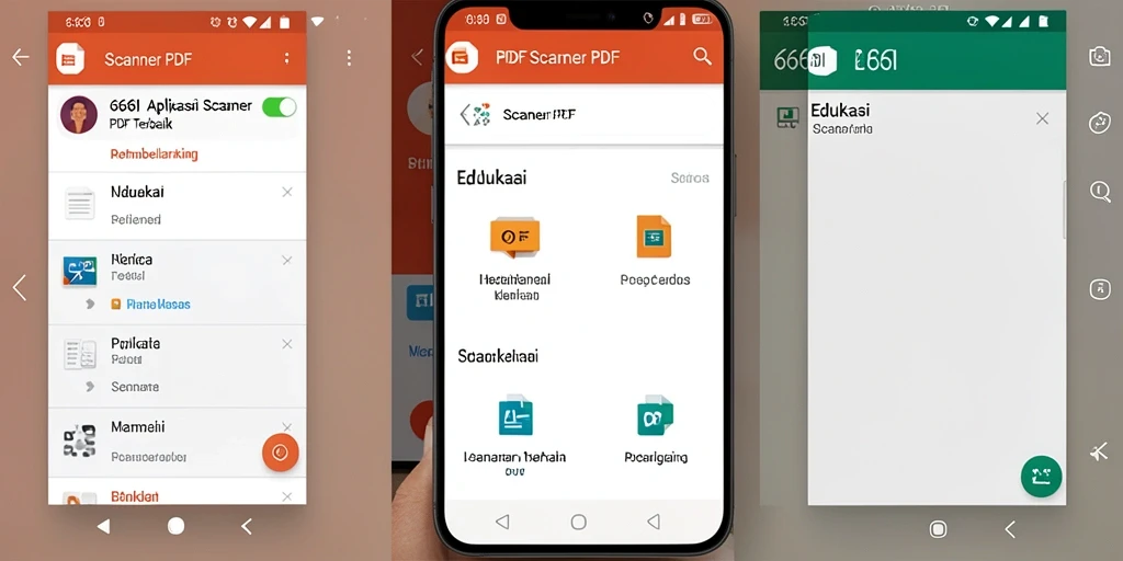 Tampilan antarmuka aplikasi 666I saat memindai dokumen PDF.