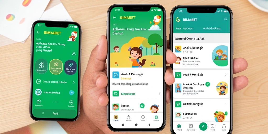 Antarmuka BIMABET yang sederhana untuk kontrol orang tua anak.
