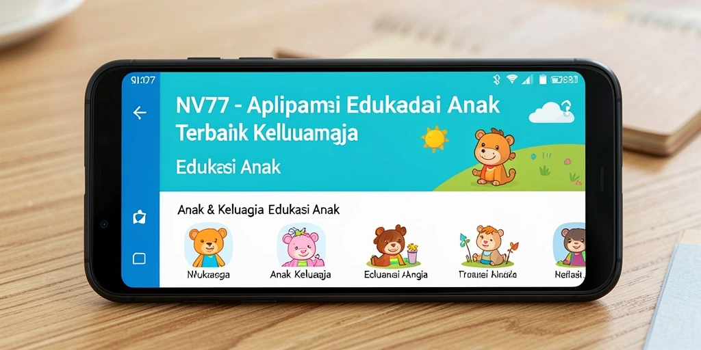 Tampilan antarmuka NV77 yang menarik dan interaktif untuk anak.