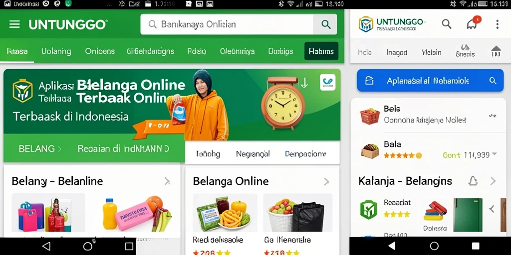 Tampilan antarmuka UNTUNGGO yang menarik dan mudah digunakan.