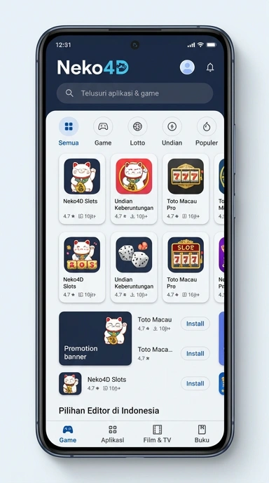Katalog Aplikasi Populer dan Kanal Uji - Neko4d